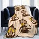 thumbnail image 3 of Bonita manta de mono y plátano, regalo para adultos o niños, para sala de estar, ropa de cama, sofá, suave, cálida, ligera, acogedora, divertida, con animales salvajes, mantas para decoración, 3 of 6
