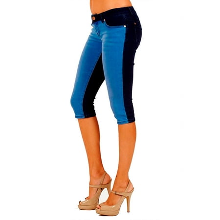 2605 Women Capri Jeans, Perfectly Shaping Stretchy Denim Capri, Easy-Fit