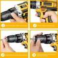 thumbnail image 5 of 21V Cordless Hammer Drill Set Electric Impact Driver Screwdriver with 2 Battery for Home, Garden, DIY & Workshop, 5 of 11