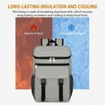 thumbnail image 3 of Large Capacity Insulated Cooling Backpack Waterproof Picnic Cooler Bag Grey And Orange, 3 of 4