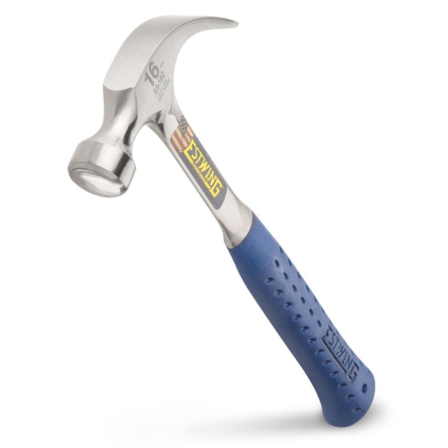 Martillo de Garra Estwing Azul Mango Acolchado 16 Onzas Cara Lisa