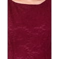 thumbnail image 5 of INSPIRE CHIC Women's Lace Dress Boat Neck Cap Sleeve Cutout Back Midi Dress Red XL, 5 of 6