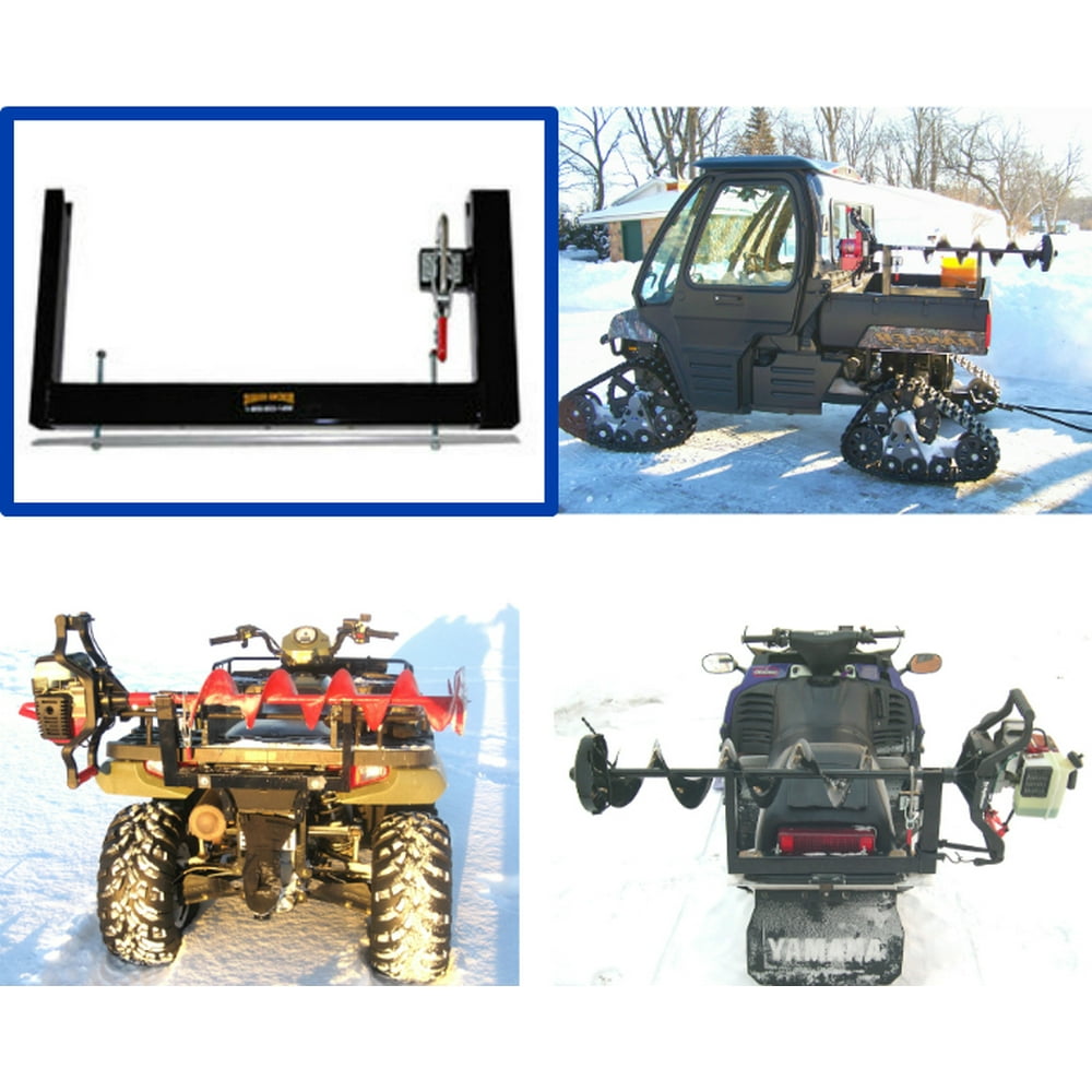 Digger Ice Auger Carrier for ATV Snowmobile Ice Fishing Auger Carrier