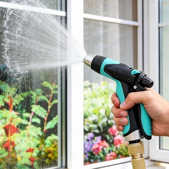 SSZMDLB Garden Hose Nozzle Adjustable High Pressure Sprayer, Ergonomic Handheld Water Nozzle for Garden Yard Watering, Multiple Spray Patterns for Car Wash Pet Cleaning Lawn
