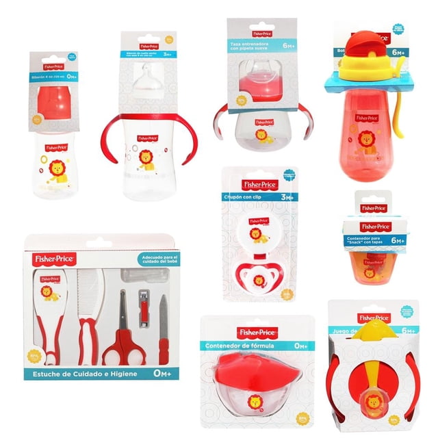 Set de Alimentación Fisher Price para Recién Nacido Rojo