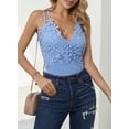 thumbnail image 4 of Asyoly Womens Top Summer V Neck Spaghetti Strap Lace Camisole Casual Sleeveless Tank Tops Shirts S-2XL, 4 of 7
