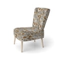 thumbnail image 3 of Designart "Regal Serenity In Gold And White" Gold Marble Upholstered Accent Chair - Glam Arm Chair For Living Room, 3 of 5