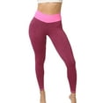 thumbnail image 2 of Doublju Women's High Waist Butt Lift Tummy Control Yoga Pants Textured Leggings, 2 of 4