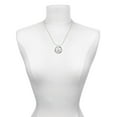 thumbnail image 3 of Delight Jewelry White Snowflake with Clear Crystal Gymnastics Ring Charm Necklace, 18", 3 of 4