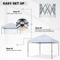 thumbnail image 4 of MASTERCANOPY 10' x 10' Easy Pop-up Canopy Tent Outdoor Instant Shelter, White, 4 of 8