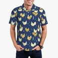 thumbnail image 3 of Balery Funny Chicken Printed Men’s Short Sleeve Polo Shirt, Midweight Men's Shirt,Golf Polo shirts -XX-Large, 3 of 9