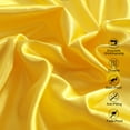 thumbnail image 3 of Organictune 2 Pack Silky Satin Standard Pillowcases for Hair and Skin, Super Soft and Cooling Pillow Cases with Envelope Closure, 20x26 Inches, Yellow, 3 of 7