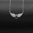 thumbnail image 2 of Angel Wings Sterling SilverWomens Cz Pendant Necklace by Ginger Lyne Collection, 2 of 5