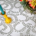 thumbnail image 4 of Sequin Tablecloth Silver Vine Round Table Overlay 120" for Wedding, Party, Baby or Bridal Shower, Holiday, Birthday, 4 of 5