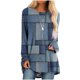 thumbnail image 2 of Pntutb Mujeres Moda Casual Socket Geometría Impreso Manga Larga Cuello Redondo tops Pntutb Pntutb-1820, 2 of 5