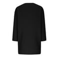 thumbnail image 4 of Women's Casual 3/4 Sleeve Loose Tunic Tops Solid Lightweight Knit Fall Pulover Sweater Blouses, 4 of 6
