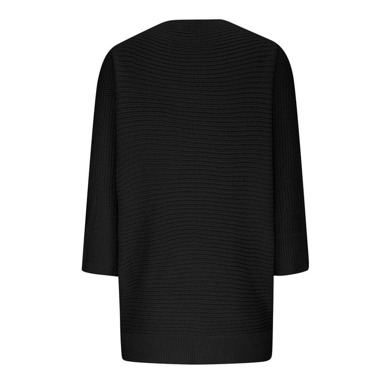 BXINGOHAI Womens Plus Size Sweaters Elegant 3/4 Sleeve Comfort
