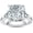 Rose, variant on Brilliant 3 CT White Gold Plated Moissanite Engagement Ring Cushion Cut 3 Diamond Christmas Gift Ring