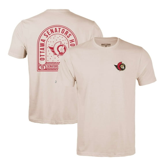 Men's Levelwear Khaki Ottawa Senators Richmond Stained Glass T-Shirt