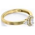 thumbnail image 3 of JeenMata 7-Stone Halo Cluster Oval Cut Diamond Double Band Engagement Ring in 10K Yellow Gold, 3 of 6