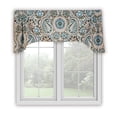 thumbnail image 2 of Ellis Curtain Paisley Prism Arch 3" Rod Pocket Valances for Windows 50" x 15" Latte, 2 of 2