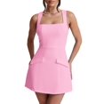 thumbnail image 1 of Vestido BORIFLORS Sexy bodycon con corsé A Line, sin mangas, rosa L, 1 of 5