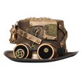 thumbnail image 4 of Sombrero de copa Steampunk Sunnimix Con Gafas de Engranaje 60cm-61cm, 4 of 8