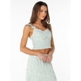 thumbnail image 5 of Celebrity Pink Women's Sweetheart Tank Top with Ruffle Straps, Sizes XS-XXXL, 5 of 6