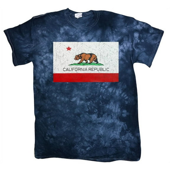 Tie Dye T-shirt California Bear Flag Men's Graphic Tee