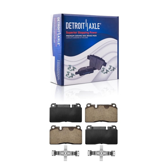 Detroit Axle - Front Brake Pads for 2013 2014 2015 2016 2017 Audi Q5 Ceramic Brake Pads w/ Hardware Replacement
