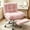 pink, variant on Criss Cross Office Chair with Footrest, Armless Rocking Swivel Desk Chair with Wheels, Pink