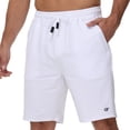 thumbnail image 2 of Men's Cotton Shorts Casual Elastic Waist Drawstring Summer Beach Vacation Yoga Golf Shorts with Zipper Pockets, 2 of 7