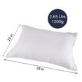 thumbnail image 2 of Organic Club Queen Size Camel Wool-Filled Pillow 20x28" (50x70 cm) Bed Pillow for Sleeping Washable Cotton Pillow for Bed, 1 Count, White, 2 of 8