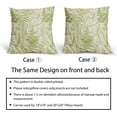 thumbnail image 4 of Lime Green Plant Pillow Covers 18X18 Inch Herbs Botanical Fern Vintage Leaves Floral Decorative Pillow Cases Set of 2 Cotton Linen Throw Pillows Farmhouse Home Decor For Sofa Couch Cushion Outdoor, 4 of 6