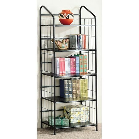 Black Metal Outdoor Patio Plant Stand 5 Tier Shelf Unit 5 Tier