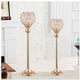thumbnail image 2 of 2 Piezas Candelabros Decoraciones de Mesa Candelabros de Cristal de Metal para Boda Mesa Fiesta Iglesia Decoración ,B, 2 of 5