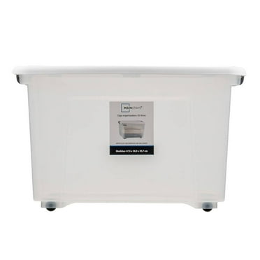 Caja Multiusos Mainstays con Ruedas 35 L Transparente