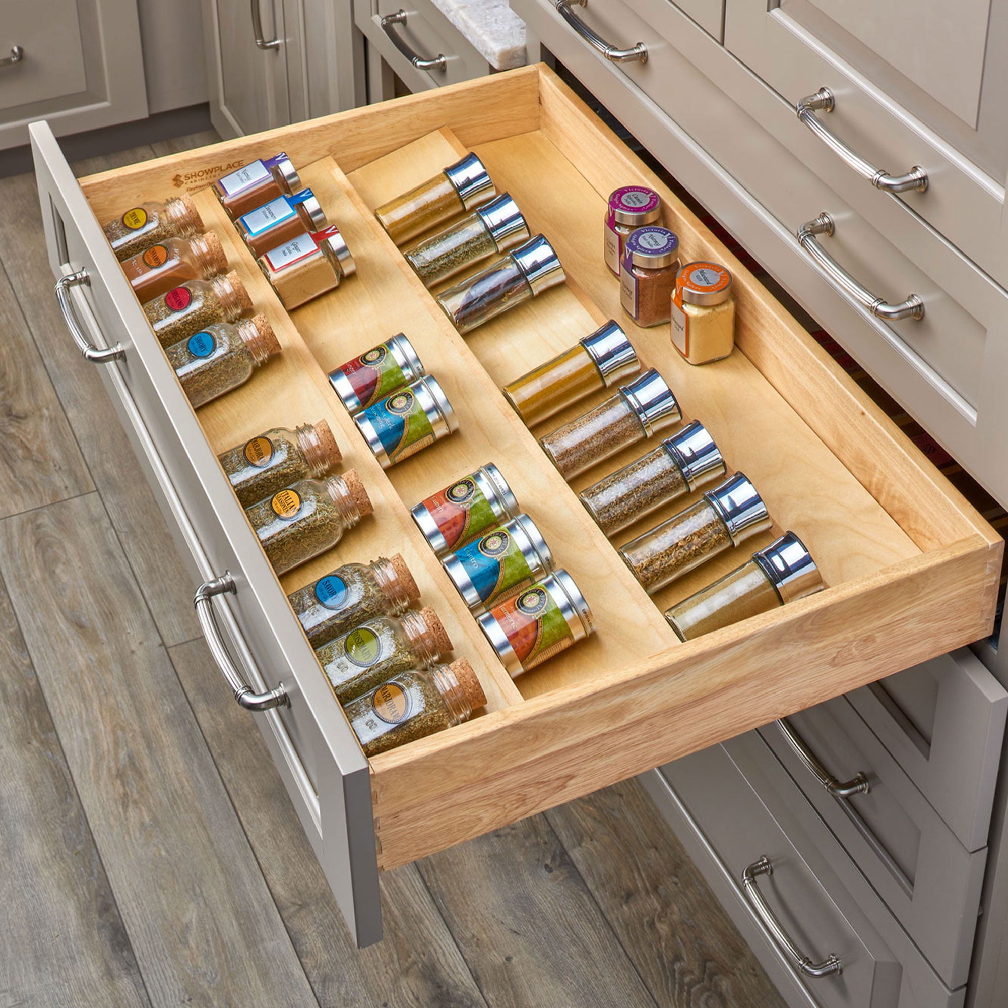 Spice Drawer with DIY Insert - Life with Less Mess