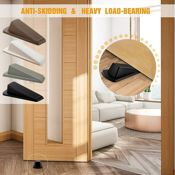 Xihbxyly Productos Fabricados Únicamente En Ee. Uu. Tope de Puerta, Tope, Tope de Puerta de Goma Anticolisión y Prueba de Viento, Tope de Puerta de Felpudo Pesado, Tope de Puerta de Baldosas, Hormigó