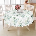 thumbnail image 6 of Aotofo Eucalyptus Leaves Round Tablecloth 70 Inch, Green Tablecover Waterproof Table Cloth for Kitchen, Dining, 6 of 6