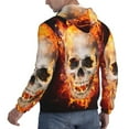 thumbnail image 6 of Wukai Satanic Skull Print Men Hoodies Fleece Sweatshirts Long Sleeve Sweaters Pullover Fall Outfits Winter Clothes-Large, 6 of 7