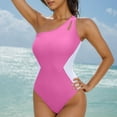 thumbnail image 5 of UTSJKR Women's Sporty Swimsuits Oen Shoulder Bathing Suits One Piece Athletic Swimwear Surfing Training Monokini Beach Wear Pink XXL, 5 of 5