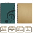 thumbnail image 2 of MAXCURY Music Manuscript Staff Paper Notebook 100 Pages 26x19cm Water Blue Ocean Blue, 2 of 6