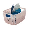 thumbnail image 4 of Simplify 2-Tone Decorative Small Storage Basket in Blush, 4 of 6
