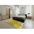thumbnail image 4 of Ahgly Company Indoor Rectangle Patterned Bold Yellow Area Rugs, 4' x 6', 4 of 6
