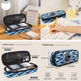 thumbnail image 4 of FOR U DESIGNS Blue Camo Shark Print Preschool Backpack 6Pcs Set for Middle School Elementary, Lightweight Bookbag with Lunch Box Pencil Case Water Bottle Sleeve Leather Bookmark Keychain, 4 of 7