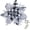 Black&white Slattice, variant on 12 Pcs Glitter Poinsettia 5.5" Artificial Flowers Christmas with Clips Stems Xmas Tree Ornaments for Wedding Party Wreath Decoration