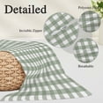 thumbnail image 3 of Sage Green Buffalo Plaid Pillow Covers 12"x20", Farmhouse Green White Checkered Soft Brushed Microfiber Breathable Throw Pillow Covers, Pillowcase with Zipper for Couch Sofa Bedroom Living Room, 3 of 9