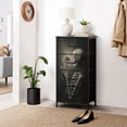 thumbnail image 6 of Gothic Dresser for Bedroom with 4 Storage Drawers Skeleton Holding Rose Glowing Aura Dressers Chest of Drawers Steel Framed Fabric Closet Organizers for Dorm Entryway, 6 of 8