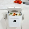 thumbnail image 4 of Contenedor de abono para cocina, bote de basura de 9L, bote de basura colgante con tapa, 4 of 5
